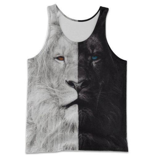 Beautiful Black White Lion 3D all over printed shirts for men and women HC28003 - Amaze Style™-Apparel