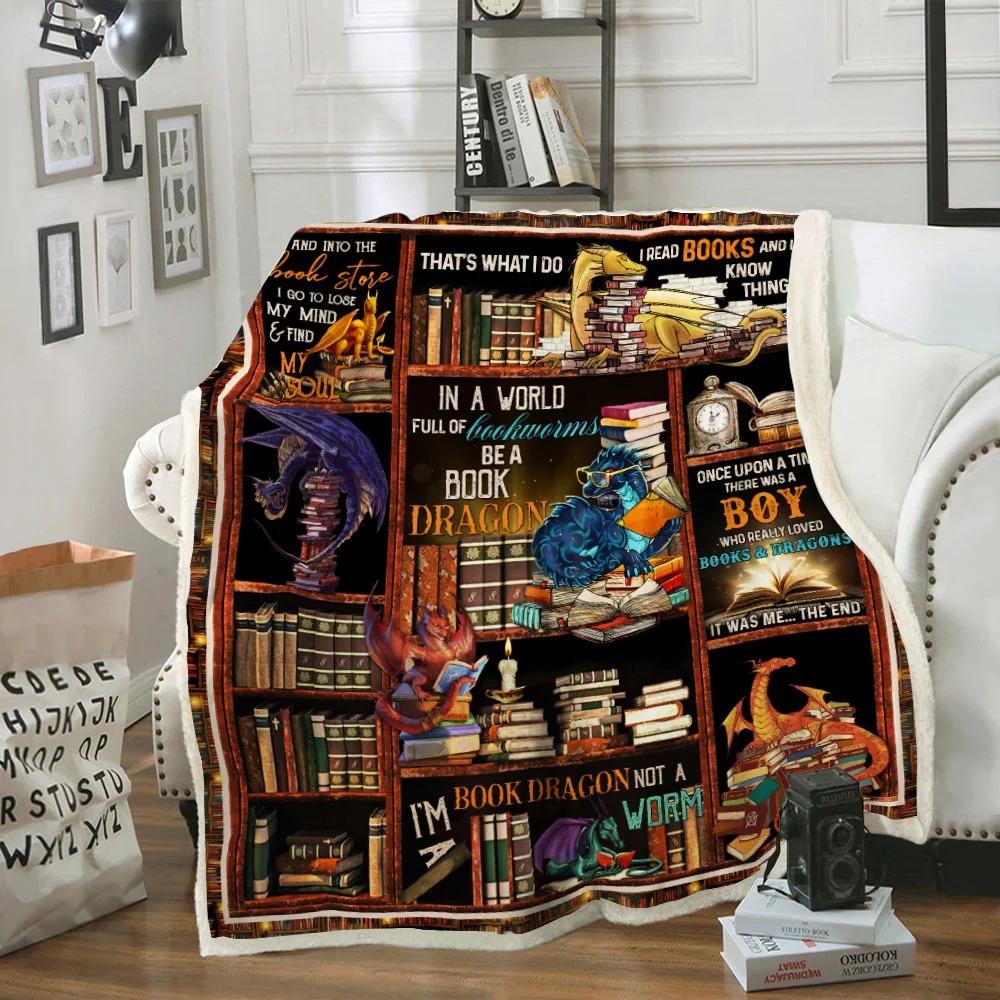 There Was A Boy Who Really Loved Books And Dragons Throw Blanket
