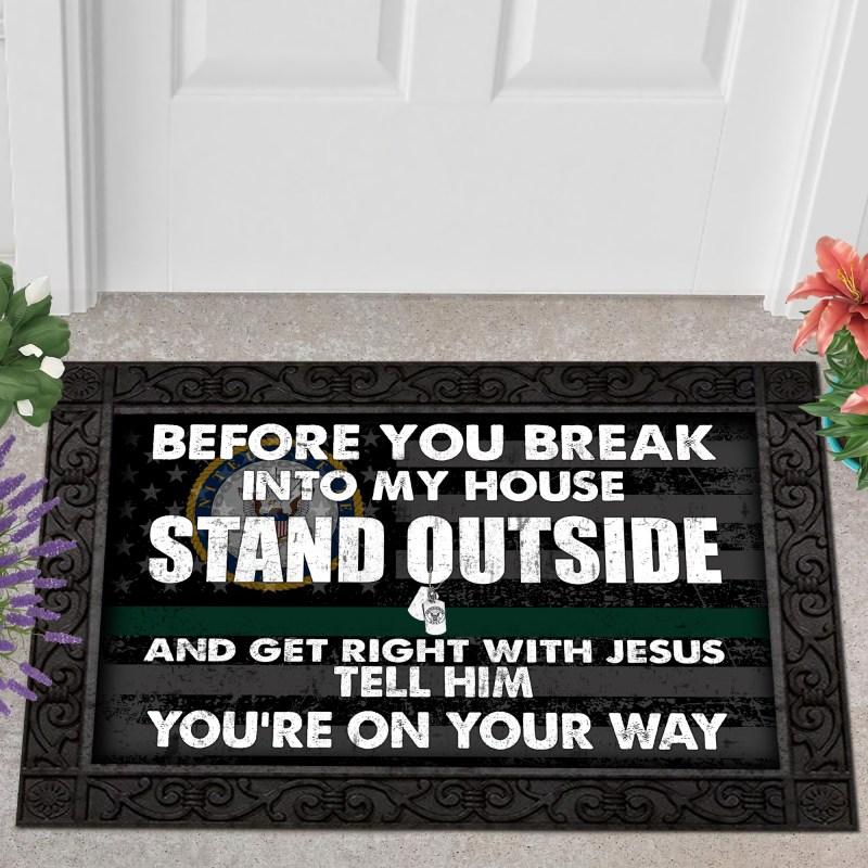 US Navy Veteran Door Mat Proud Military