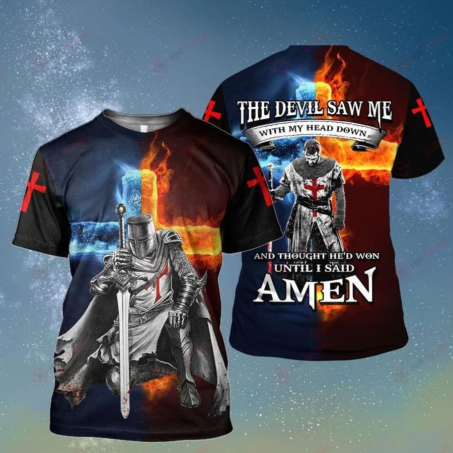 Until I Said Amen Knight Templar 3D All Over Printed Shirts For Men and Women TA063001