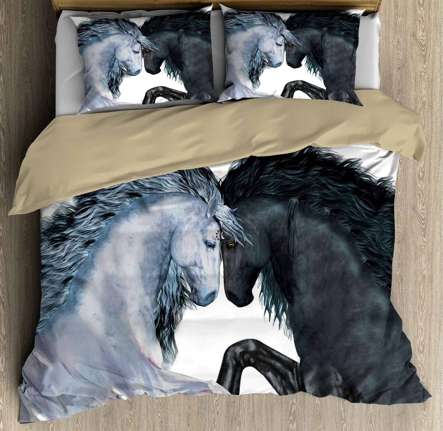 Black Horse And White Horse Bedding Set TAHR8S