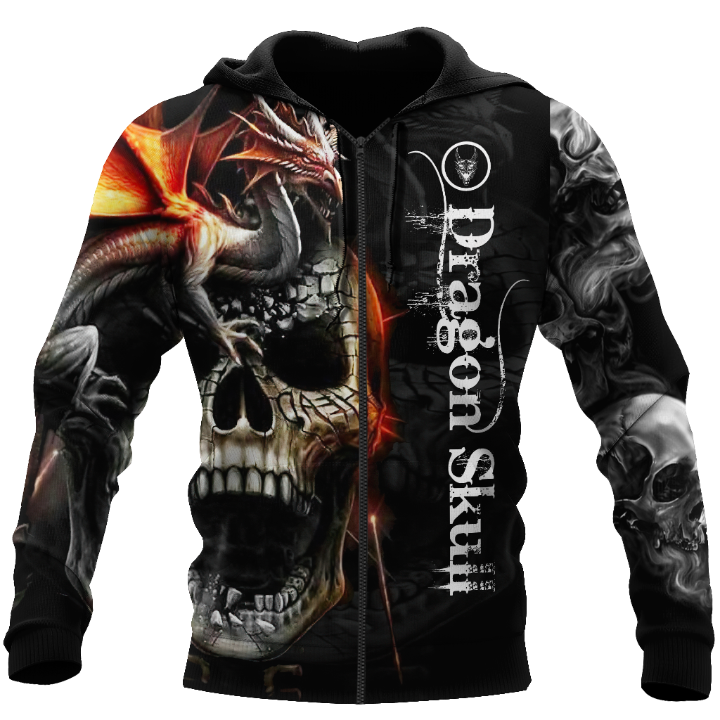 Awesome Dragon On Skull Hoodie For Men And Women MEI