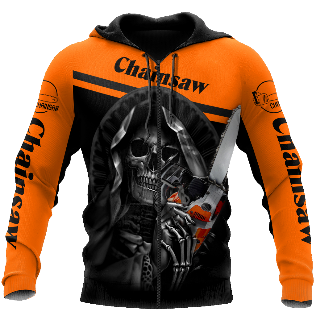 3D All Over Printed Logger Skull Chainsaw Unisex Shirts