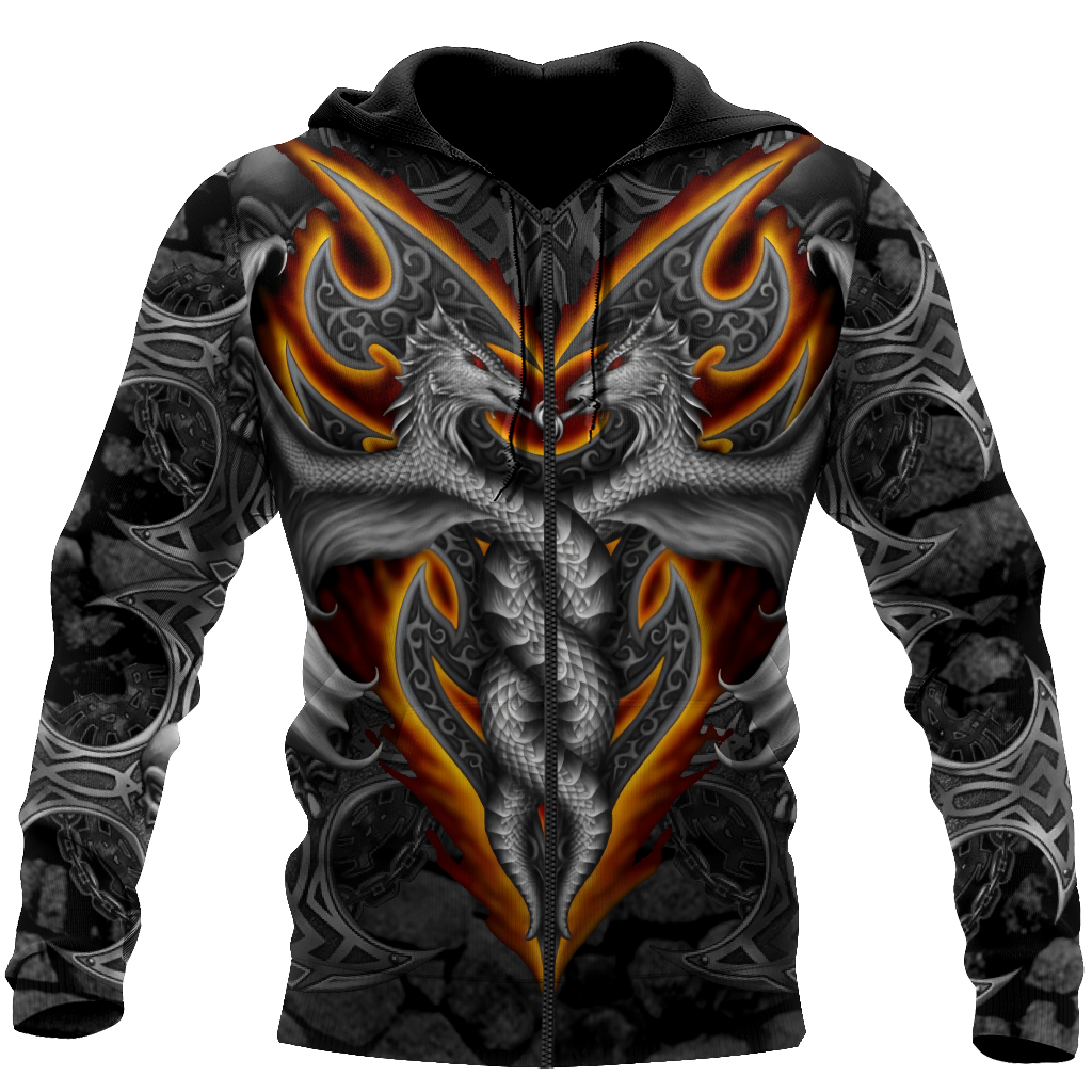 Armor Tattoo and Dungeon Dragon 3D All Over Printed Shirts For Men and Women DQB08172007