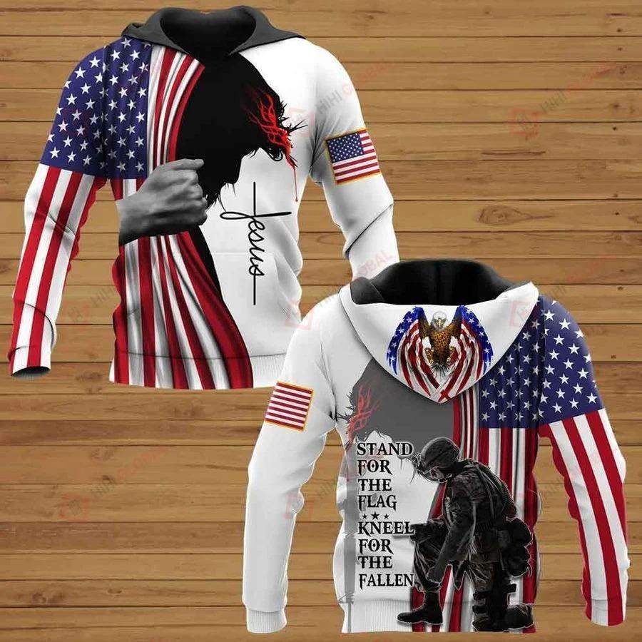 Stand  For The Flag Kneel For The Fallen 3D All Over Printed Shirts For Men and Women TA0706201