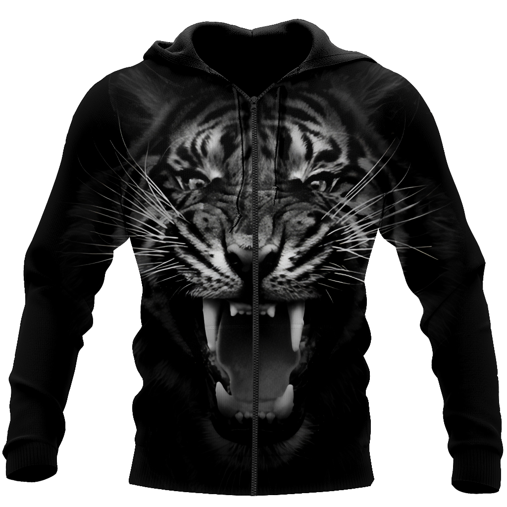 Tiger Back And White 3D All Over Printed Shirts For Men and Women DQB08202004