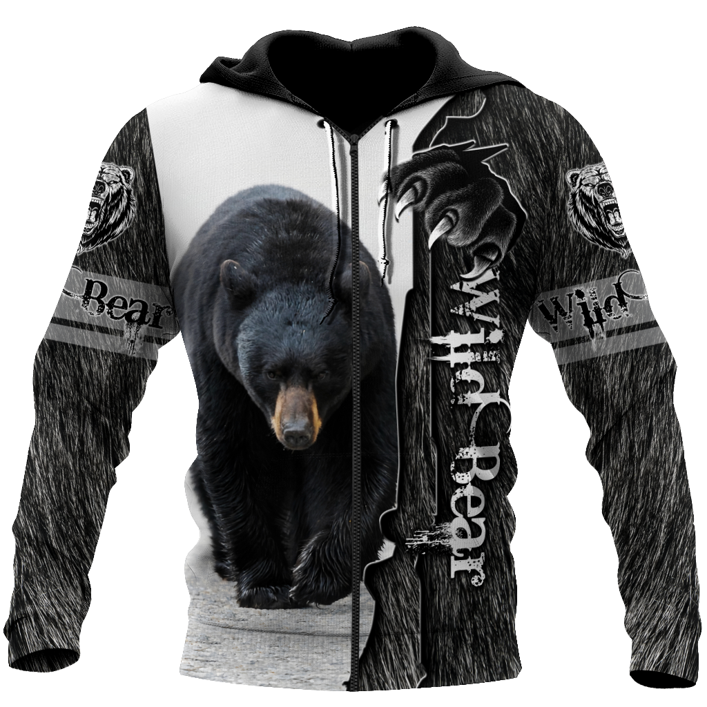 All Over Printed Bear Hoodie MEI09262001-MEI