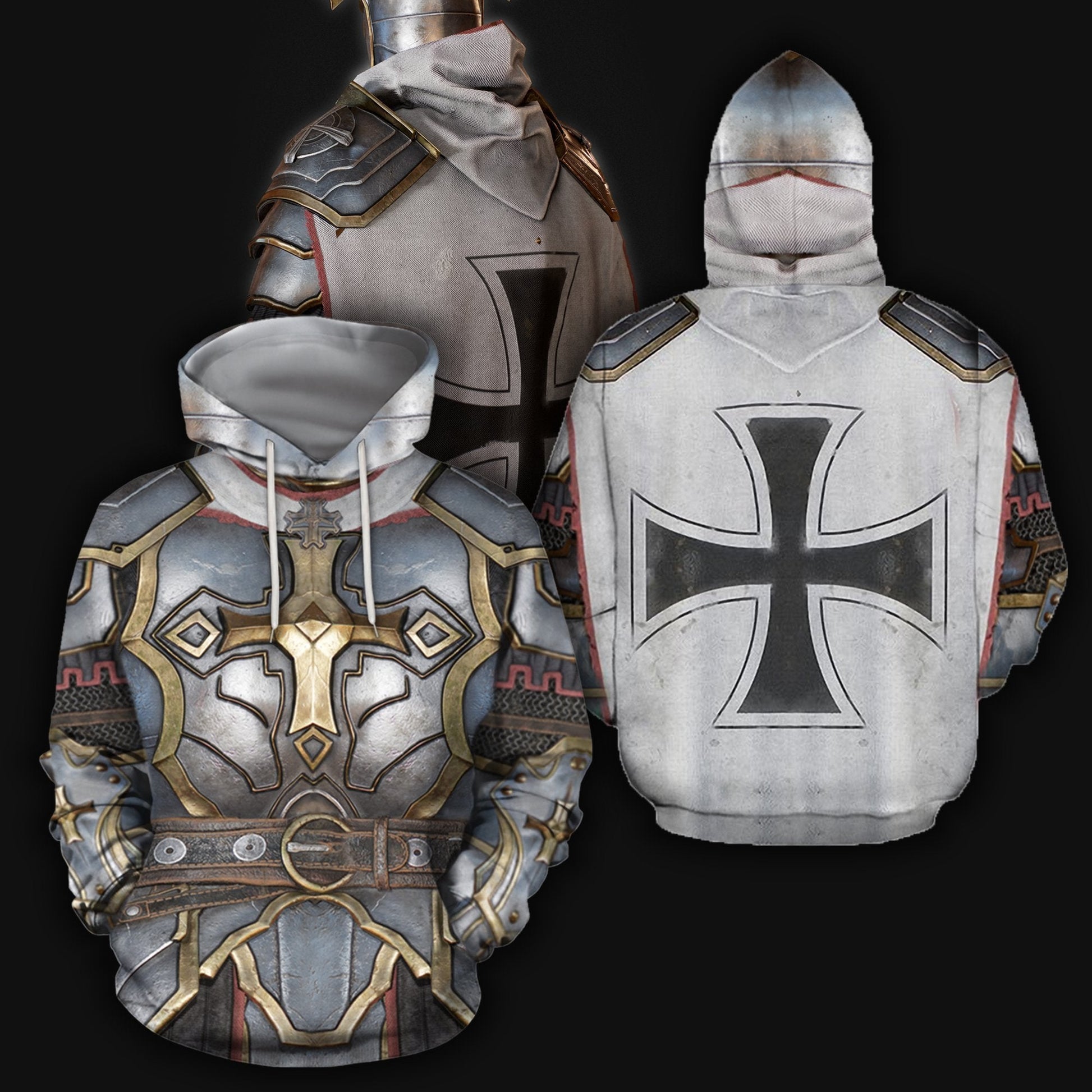 3D All Over Printed Knight Templar Tops - Amaze Style™-Apparel