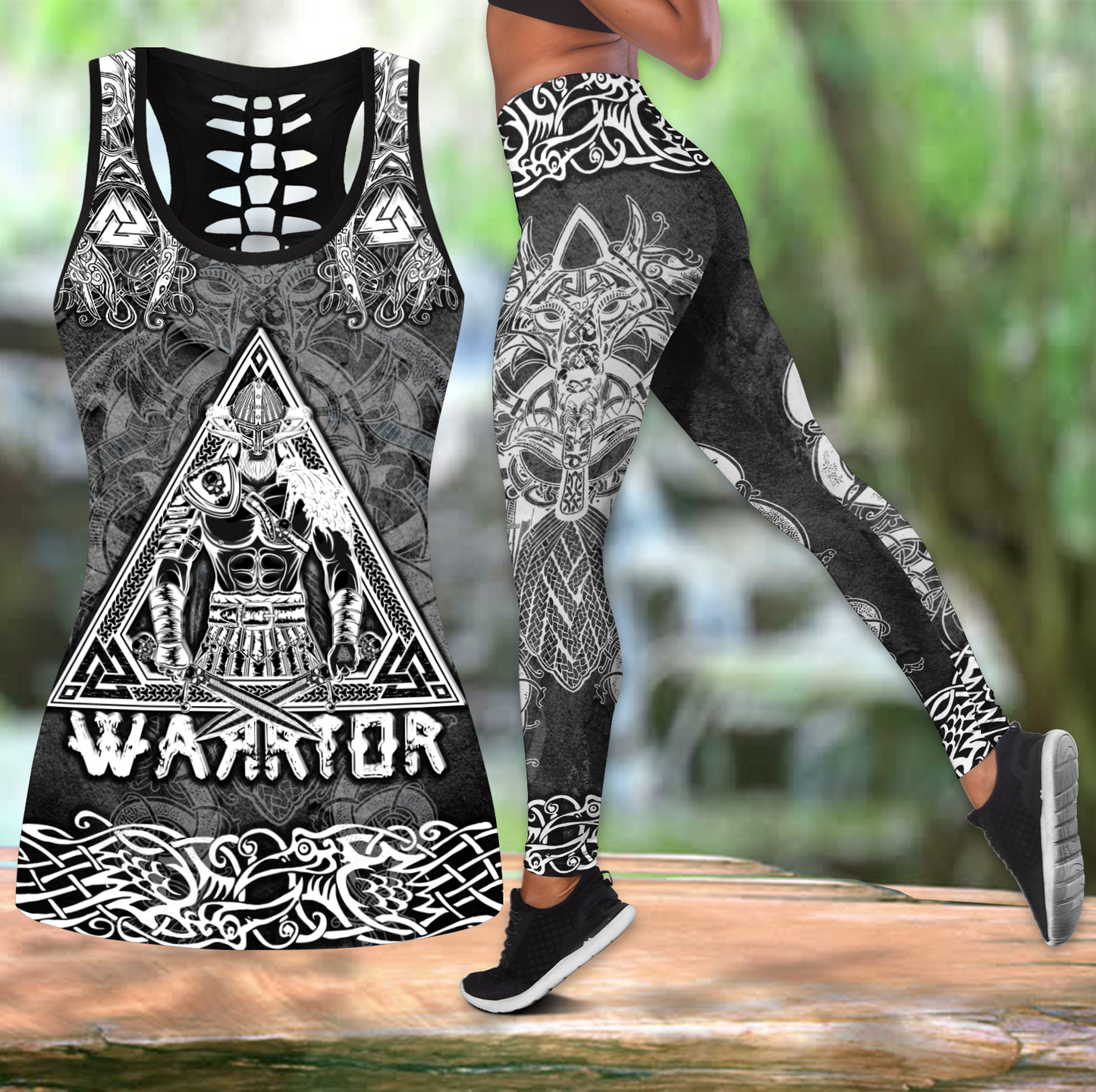 Warrior viking tanktop & legging outfit for women