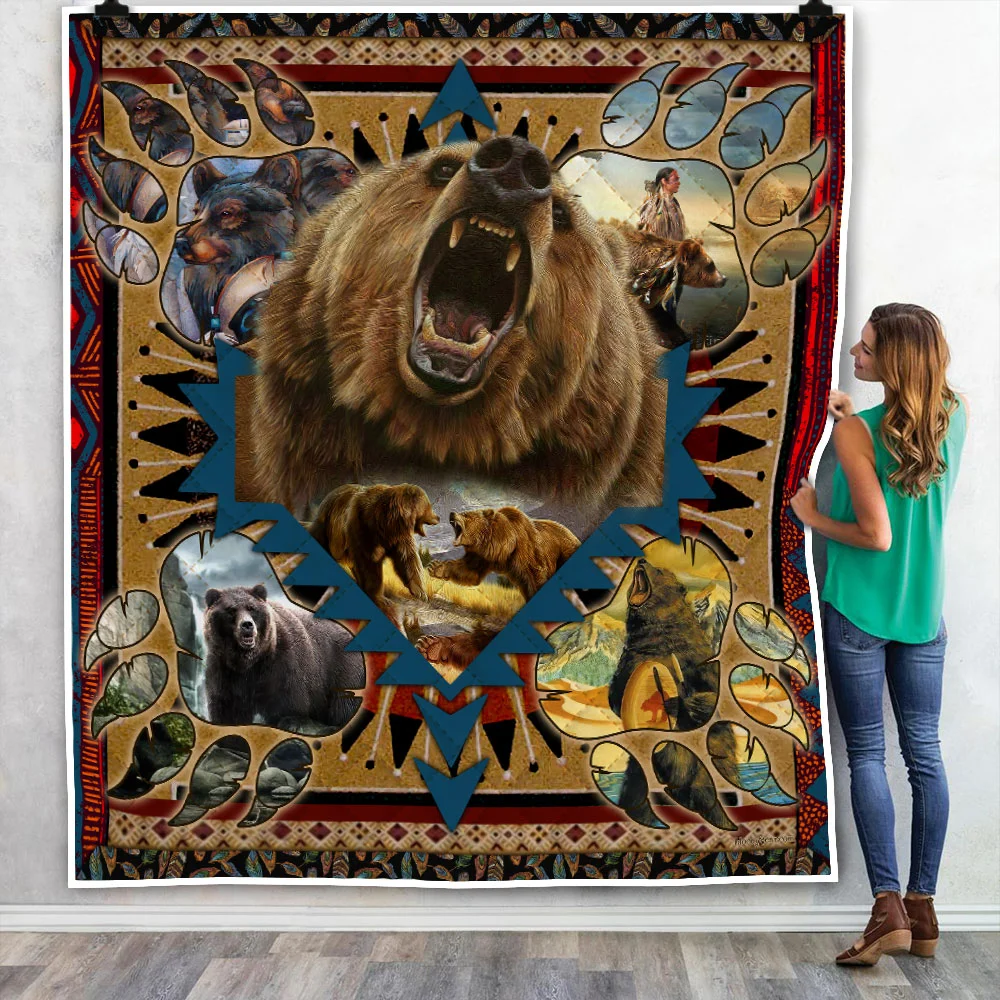 Bear Native American Bearpaw Quilt