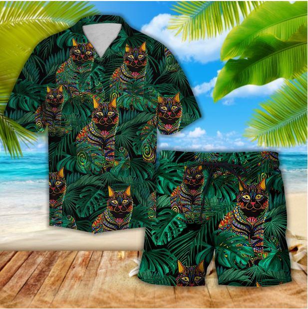 Awesome Cat Combo Hawaii AM072036 - LAM-Apparel-LAM-Hawaiian shirt-S-Vibe Cosy™