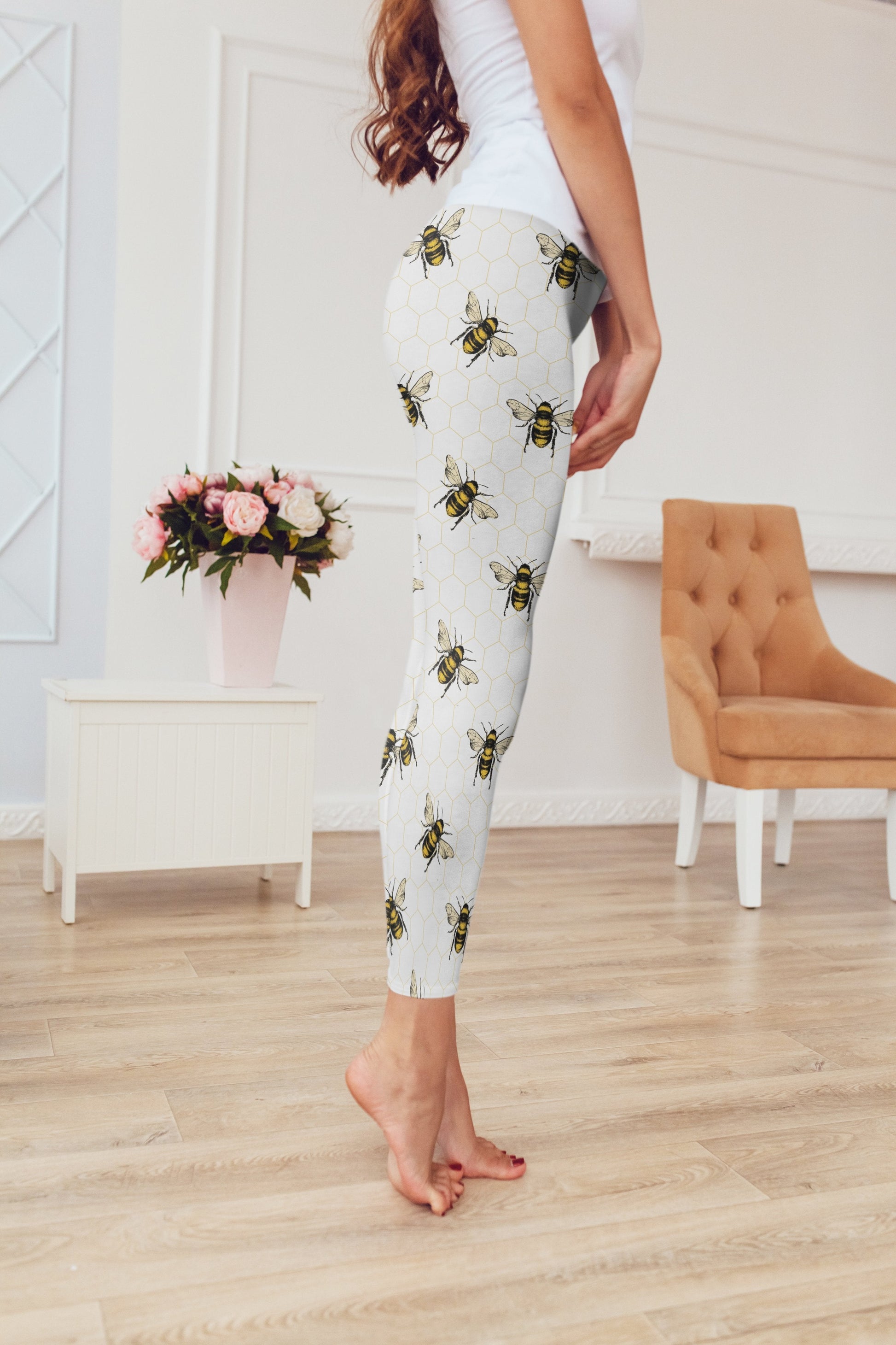 3D All Over Print Many Bee Legging - Amaze Style™-Apparel