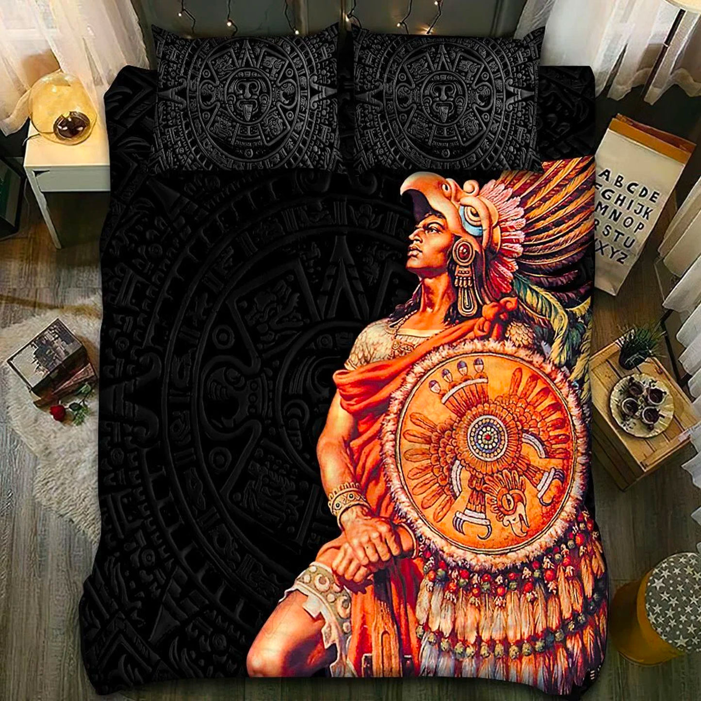 Aztec Warrior 3D Printed Bedding Set