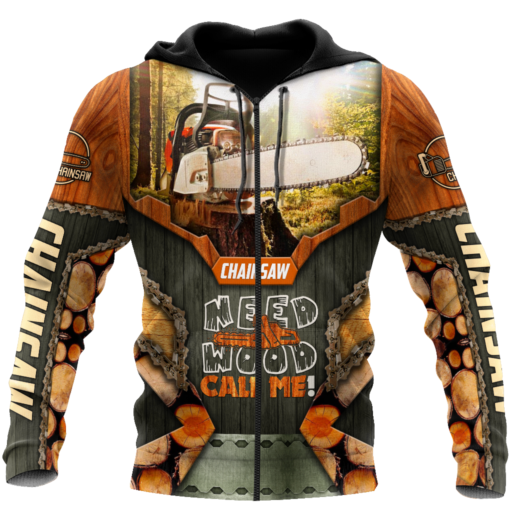3D Chainsaw Need Wood Call Me Unisex Shirts