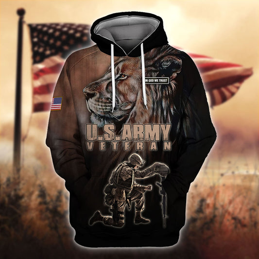 US Army Veteran 3D All Over Printed Unisex Shirts