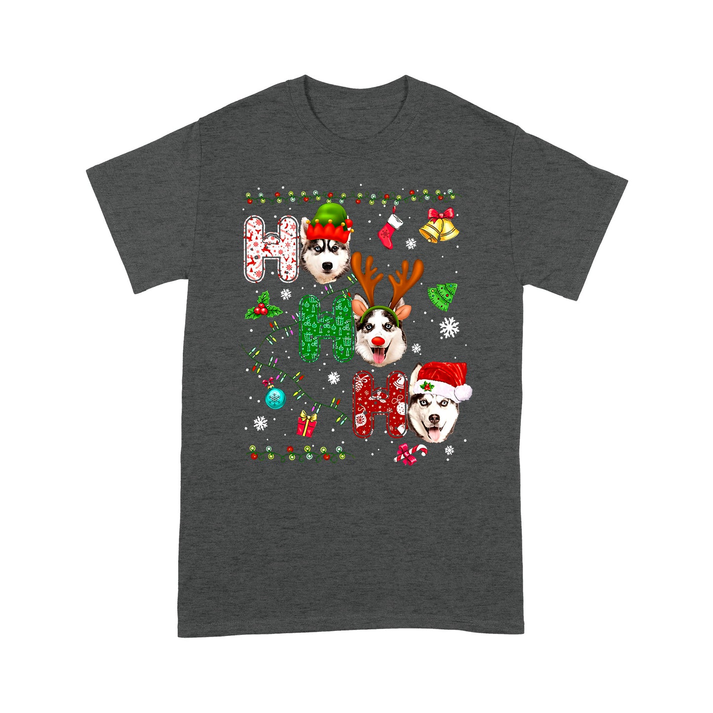 Dog Merry Christmas Husky Standard T-shirt HG