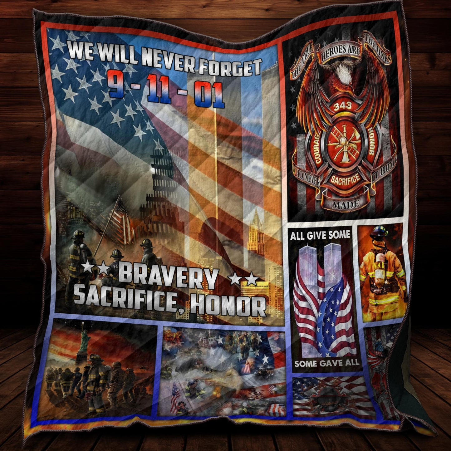 We Will Never Forget Quilt Blanket