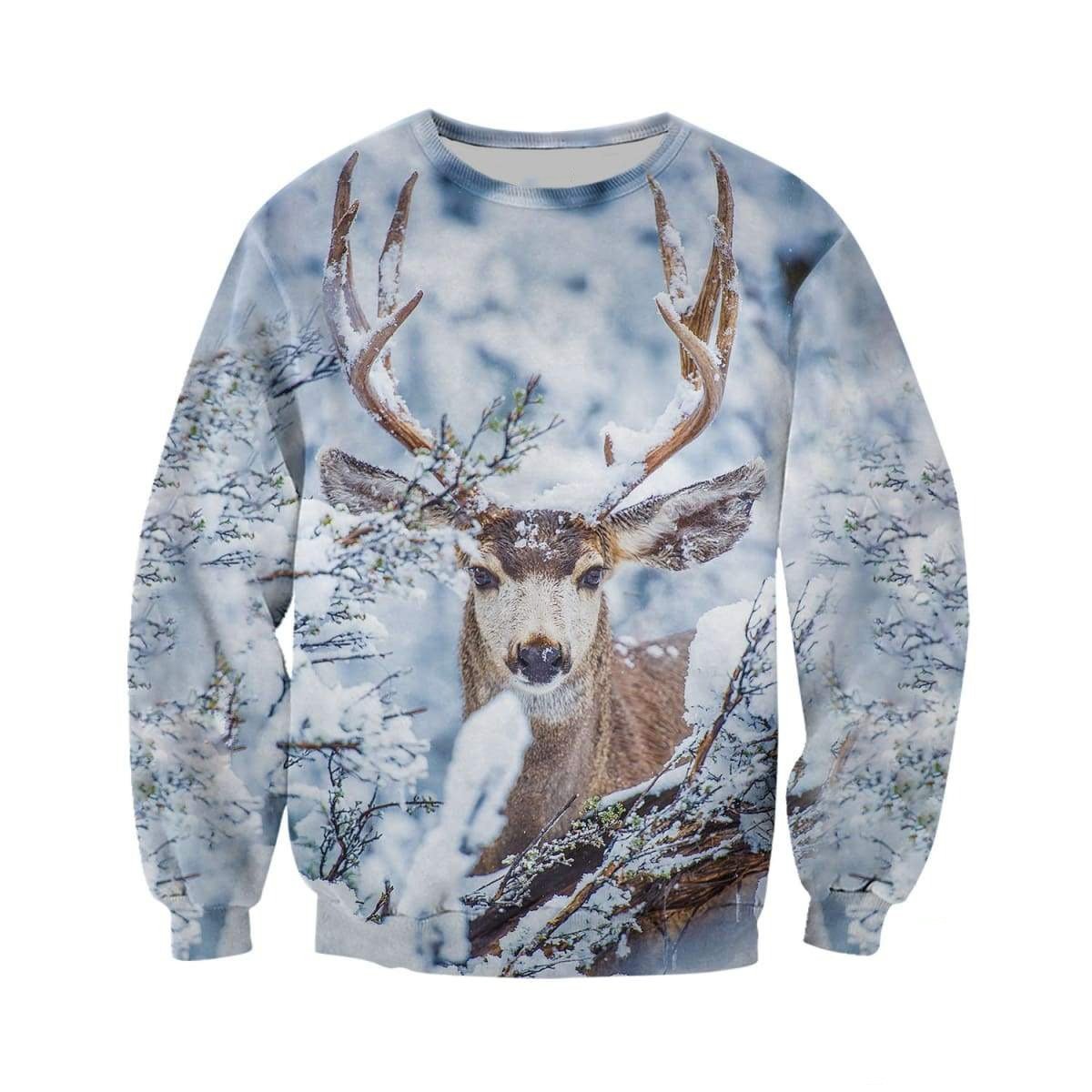 Winter Deer 3D Printed DC018 - Amaze Style™-Apparel