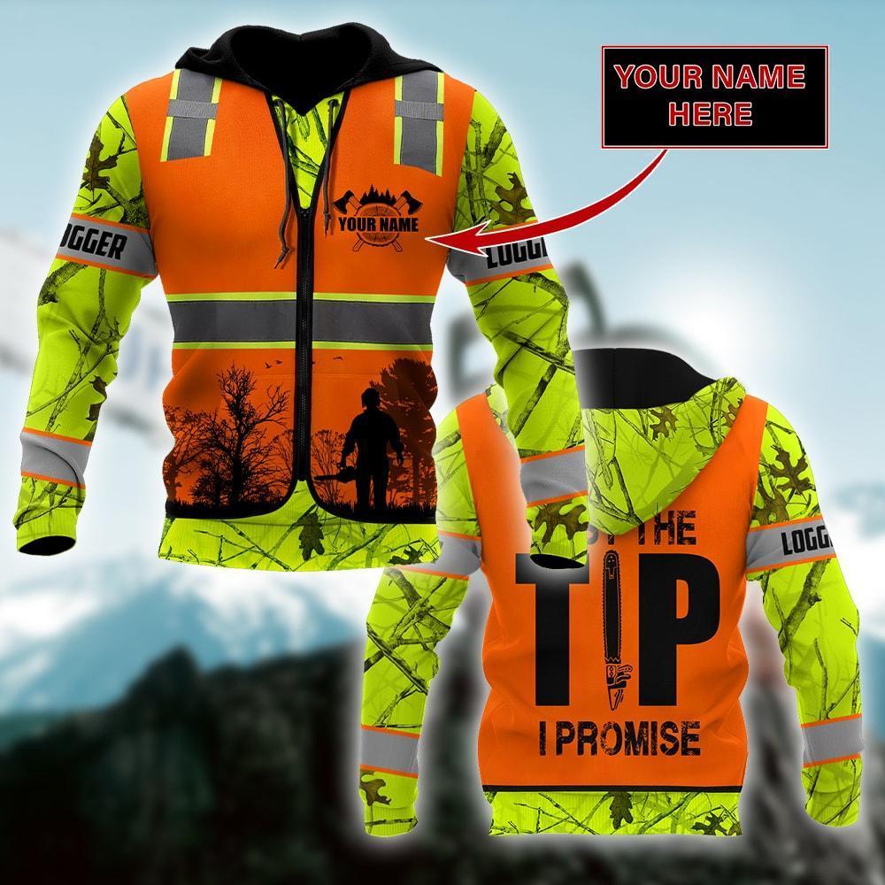 3D Chainsaw Logger Custom Name Unisex Shirts