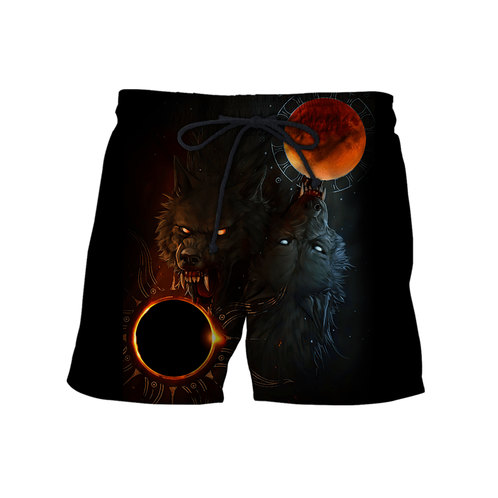 Unisex All Over Printed Wolf And Sun Shirts MEI