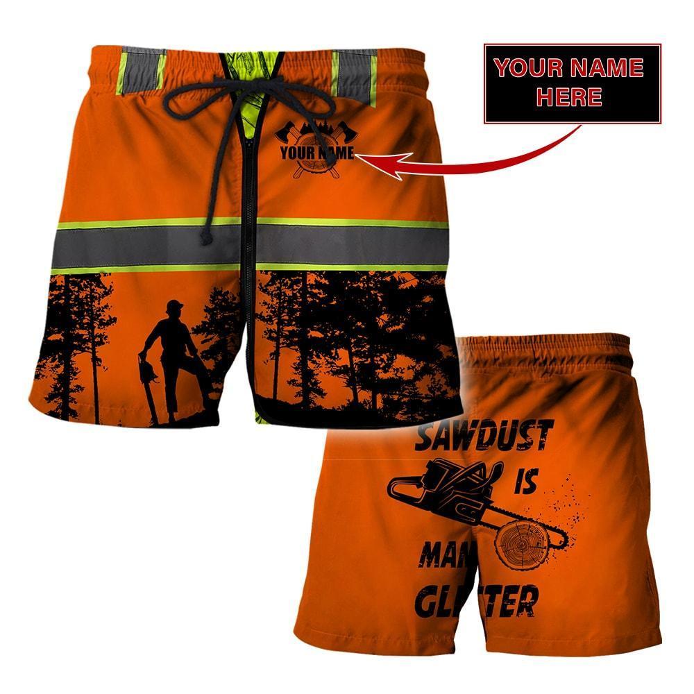 3D Chainsaw Logger Quotes Custom Name Unisex Shirts