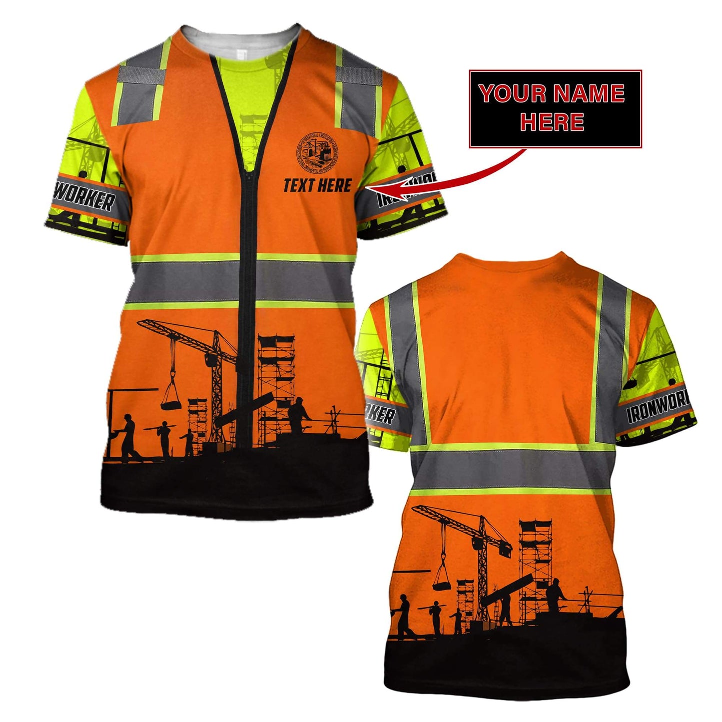 3D Premium Ironwork Logger Custom Name Unisex Shirts