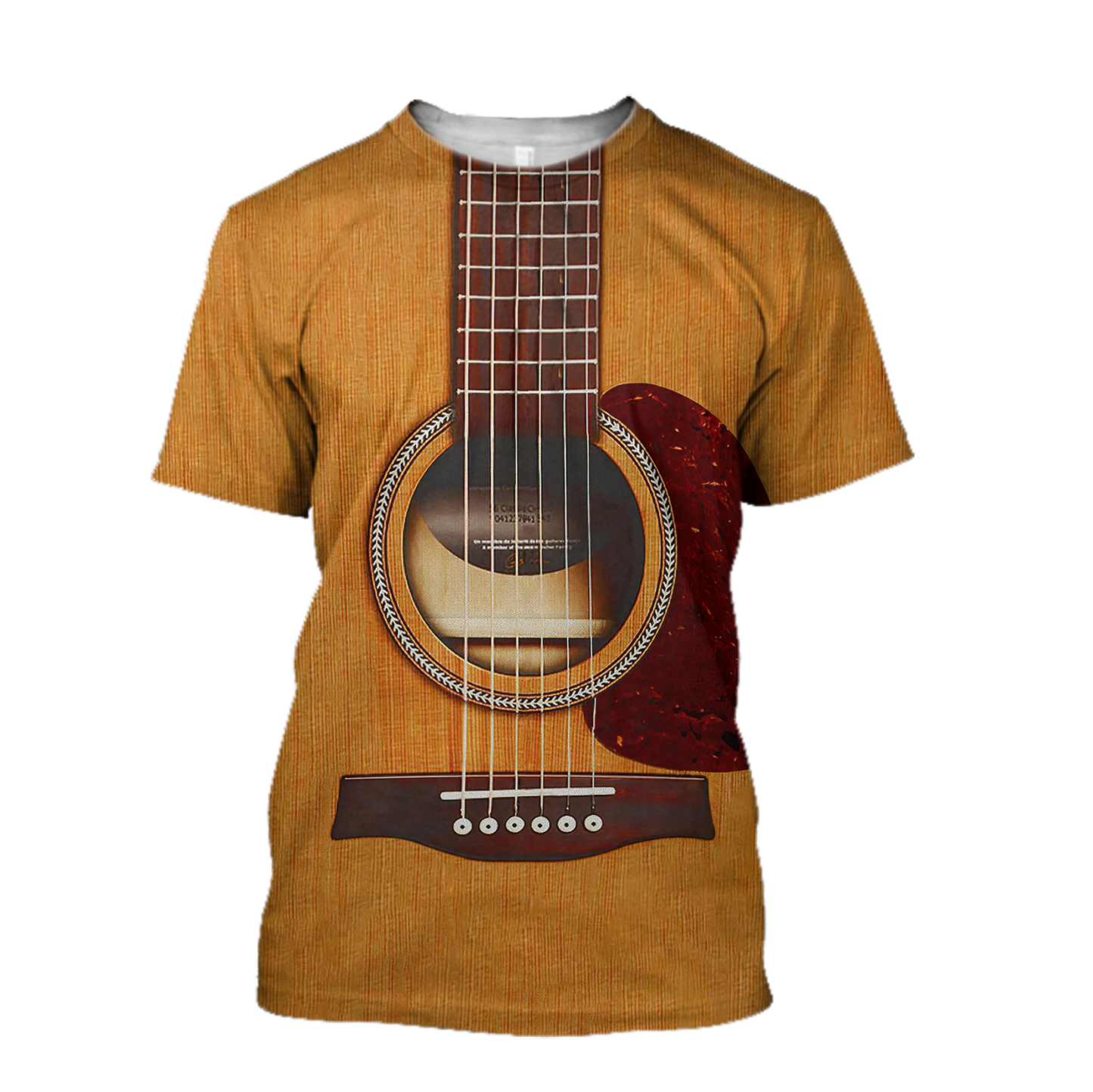 Wooden Guitar 3D All Over Printes