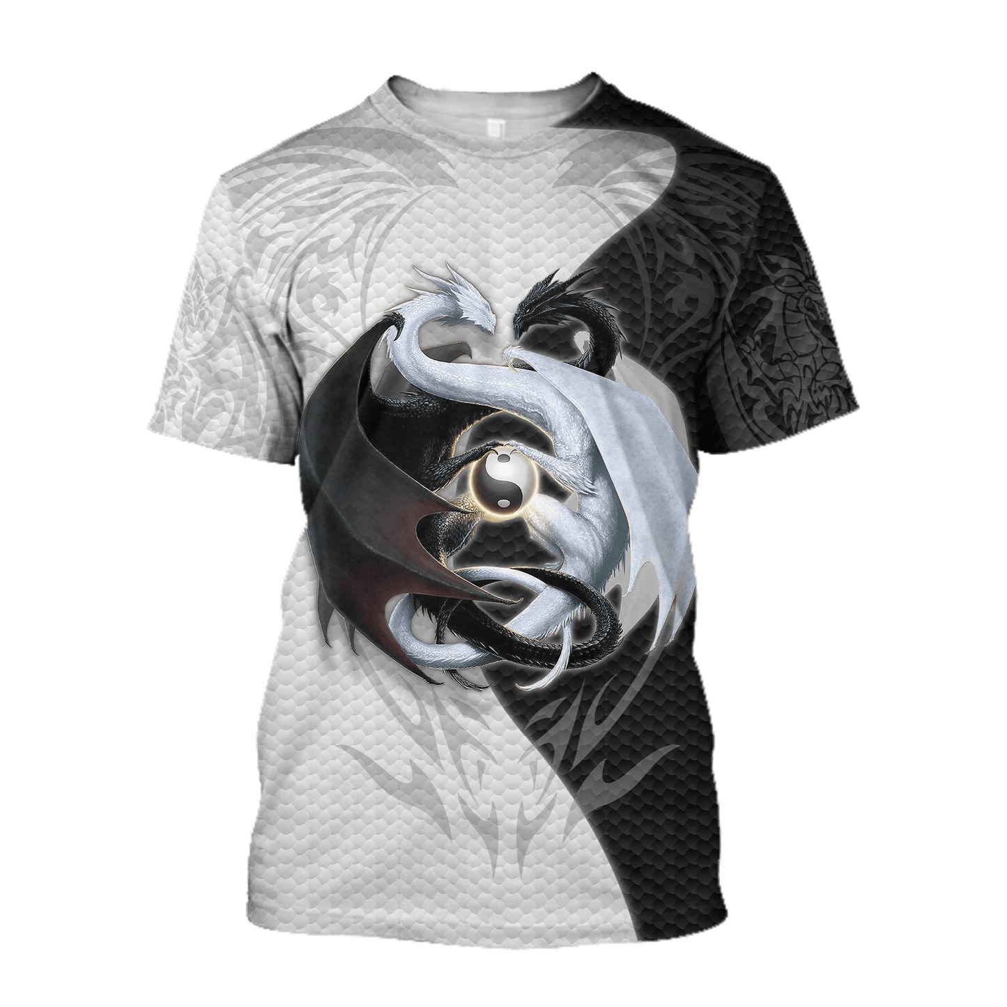 Black And White Dragon 3D Hoodie Shirt For Men And Women