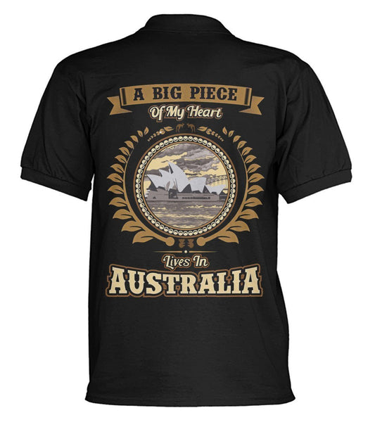 Australia in My Heart Polo T-Shirt - BN04 - Amaze Style™-POLO T-SHIRTS