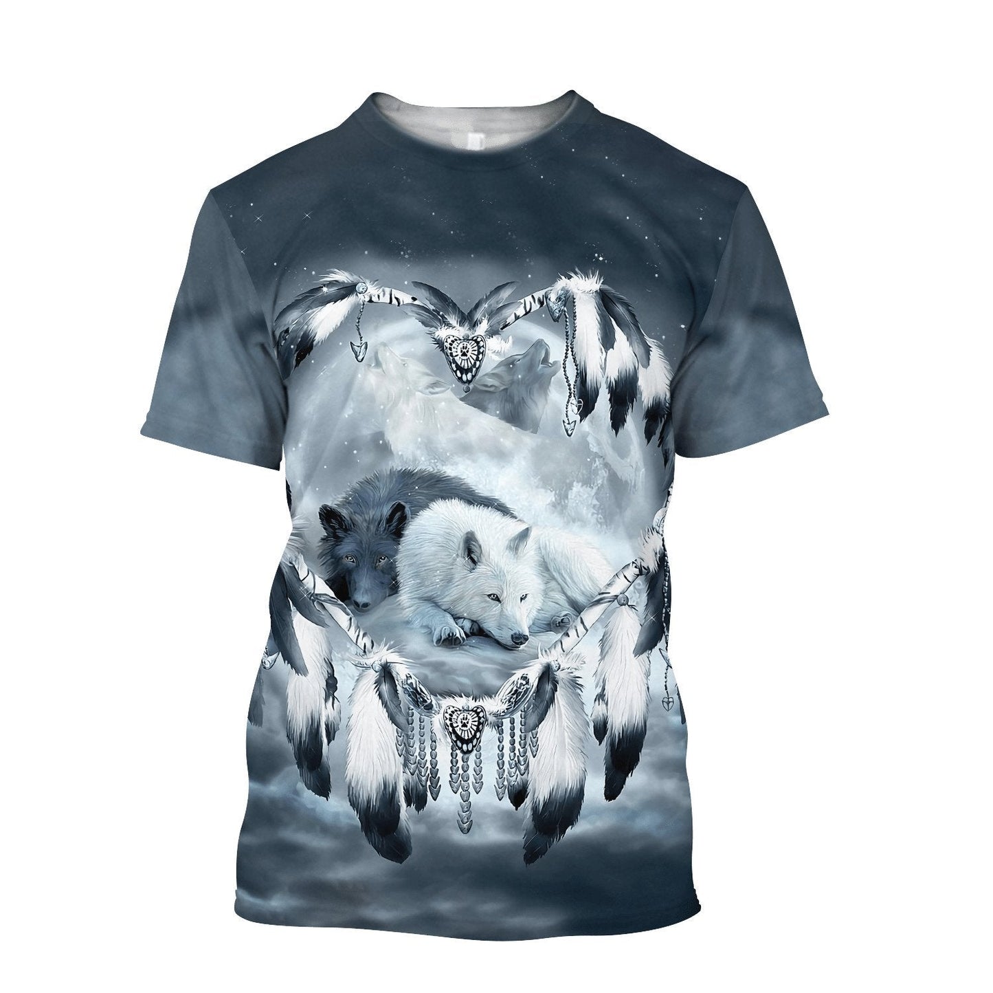 Wolf Native American 3D All Over Printed Unisex Shirts
