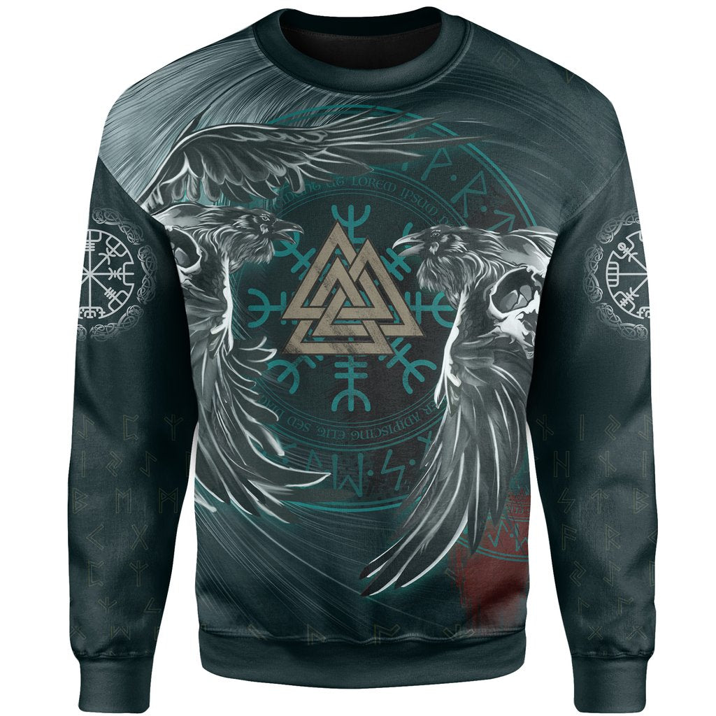 Viking Hoodie Ravens Skull Tattoo HP261210 - Amaze Style™-Apparel