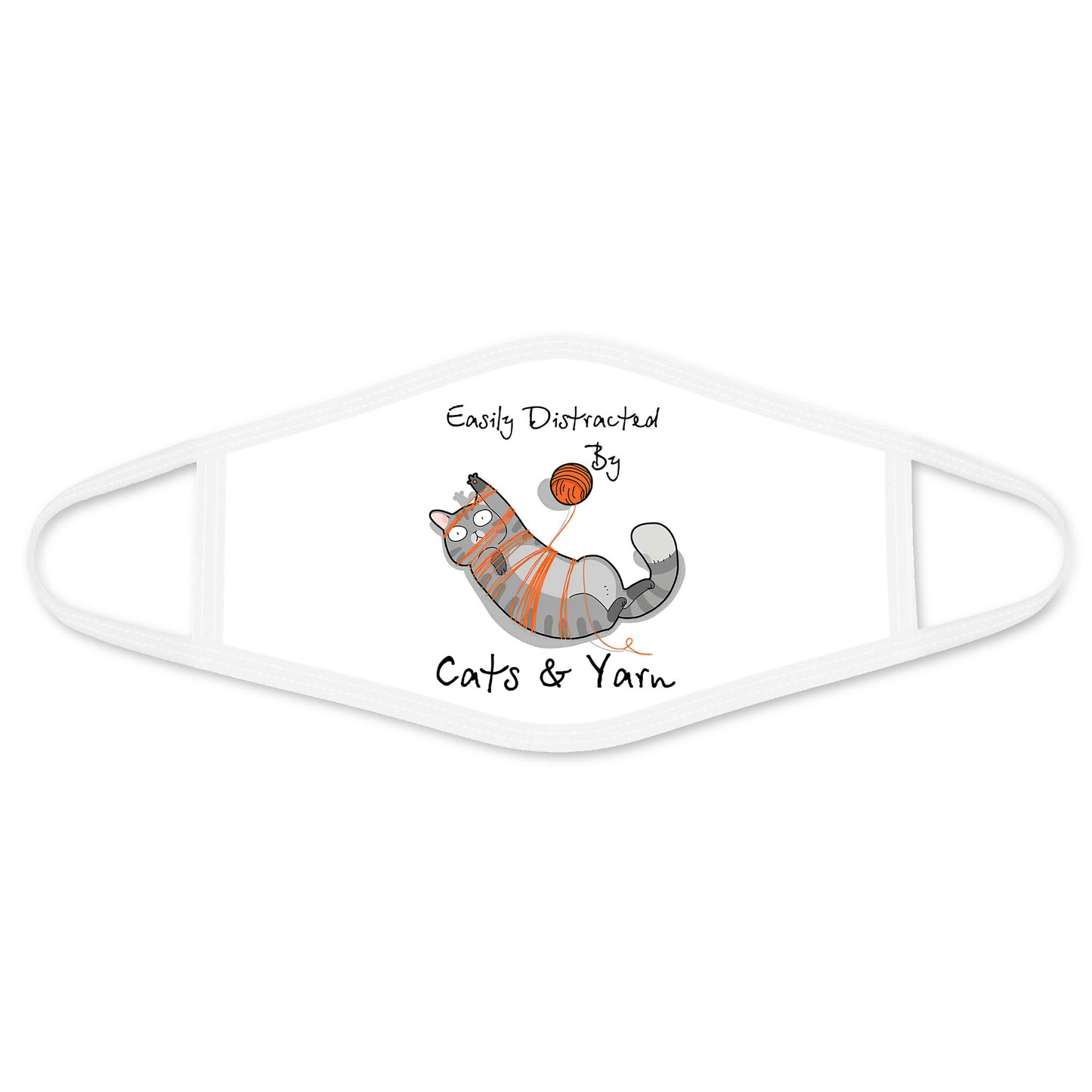 Cat and Yarn Crotchet Sewing Face Mask DL