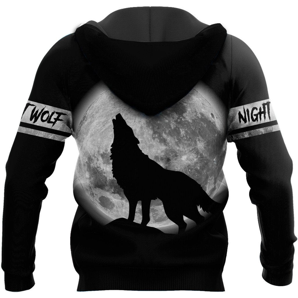 Wolf in Moon 3D All Over Printed Shirt for Men and Women