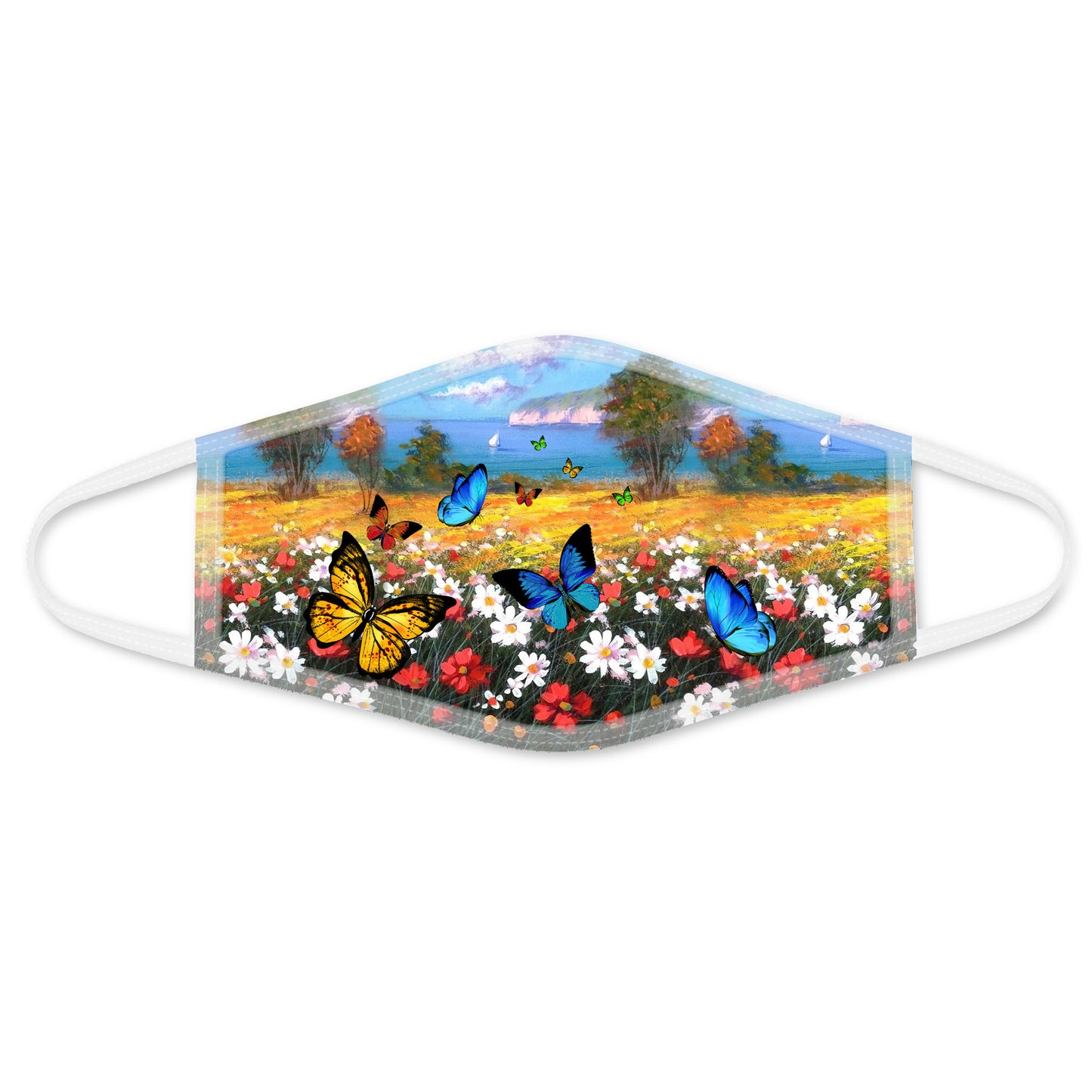 Butterfly Face Mask White ML