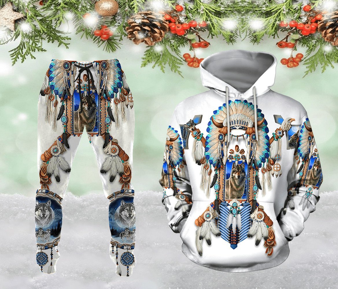 Wolf Native American 3D All Over Printed Unisex Shirts