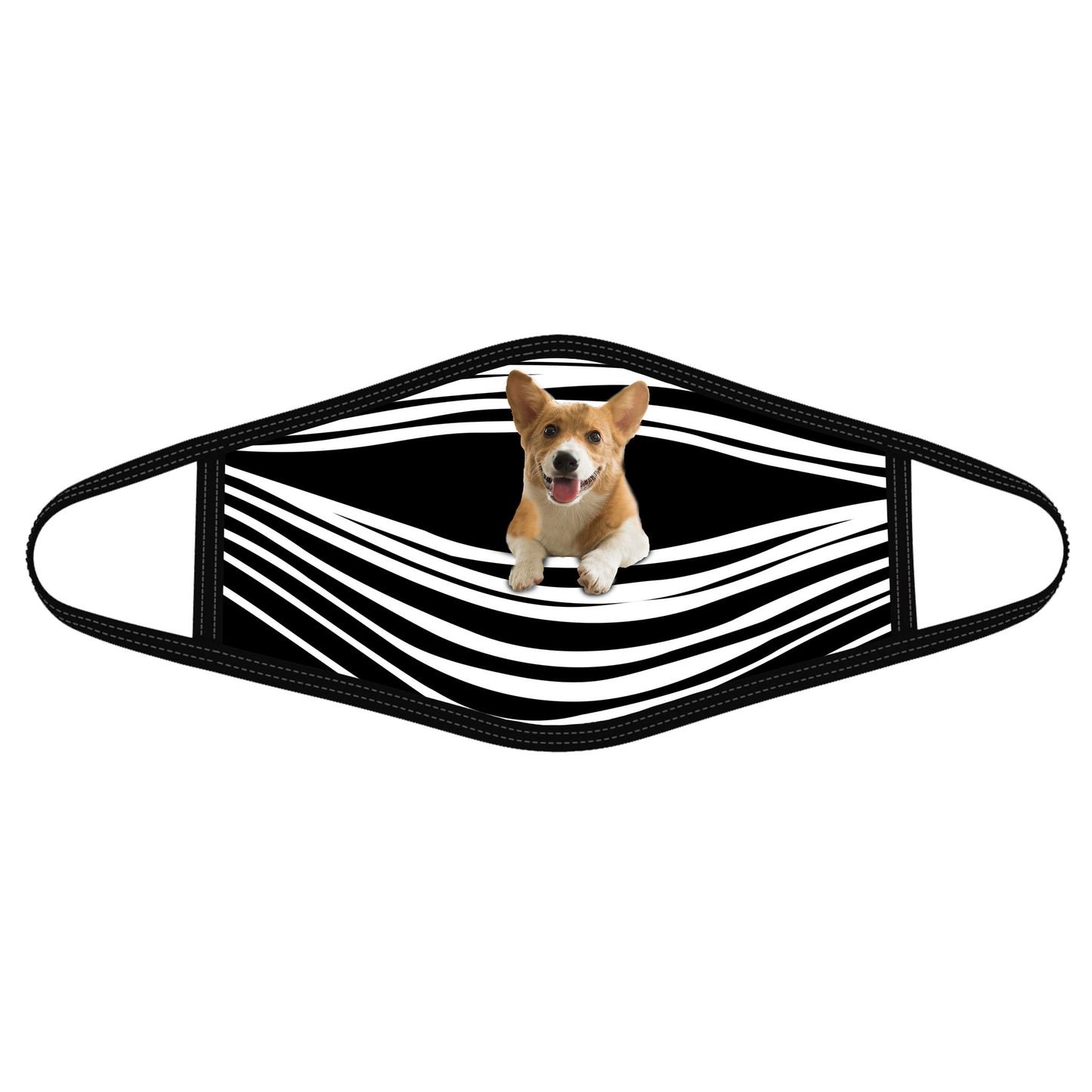 Corgi Stripes All-Over-Print Face Mask DL