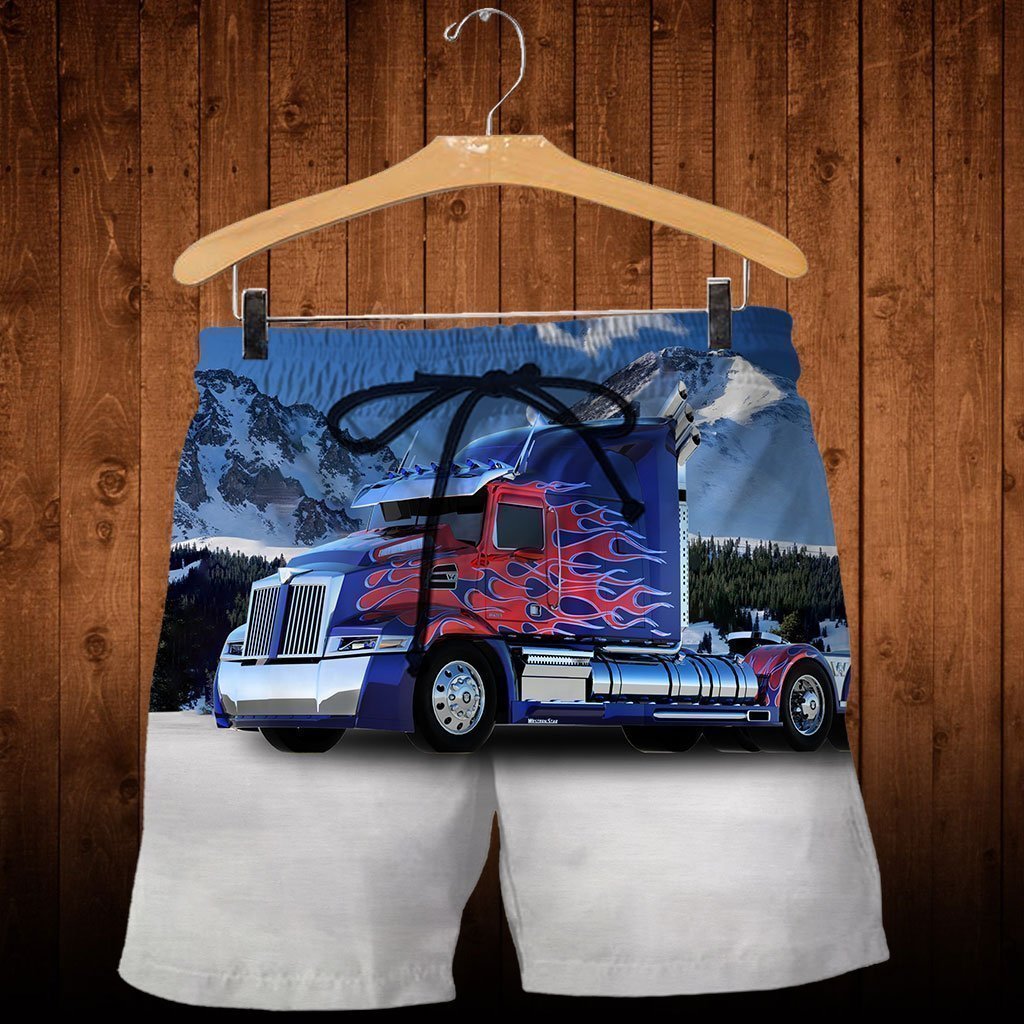 3D All Over Printed Truck Driver 9 to 5 Driver Shirts and Shorts-Apparel-6teenth World-SHORTS-S-Vibe Cosy™