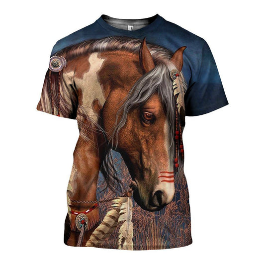 3D All Over Printed Horse Shirts and Shorts - Amaze Style™-Apparel