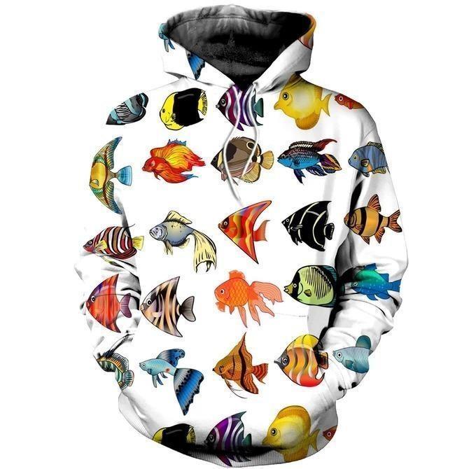 3D PRINTED TROPICAL FISH ART CLOTHES HC3711 - Amaze Style™-Apparel