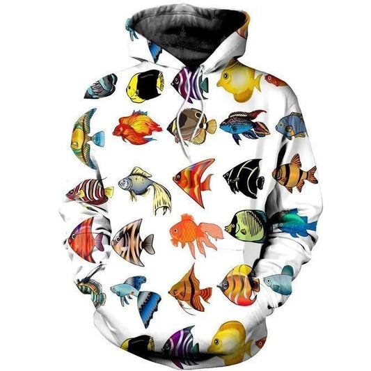 3D PRINTED TROPICAL FISH ART CLOTHES HC3711 - Amaze Style™-Apparel