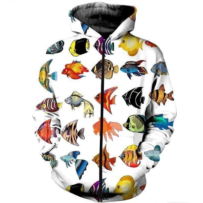3D PRINTED TROPICAL FISH ART CLOTHES HC3711 - Amaze Style™-Apparel