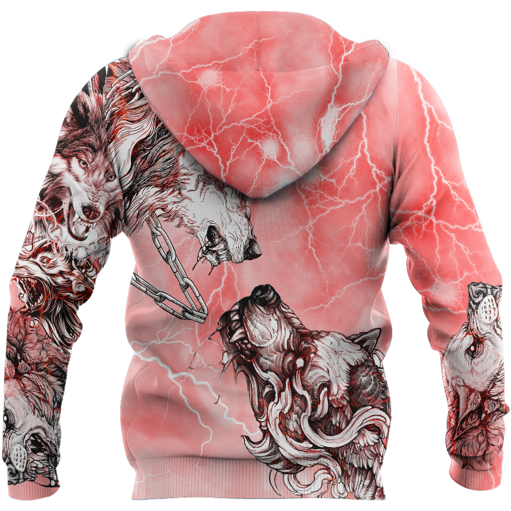 Tattoo Red Wolf 3D All Over Printed Hoodie For Men and Women DAST24102000