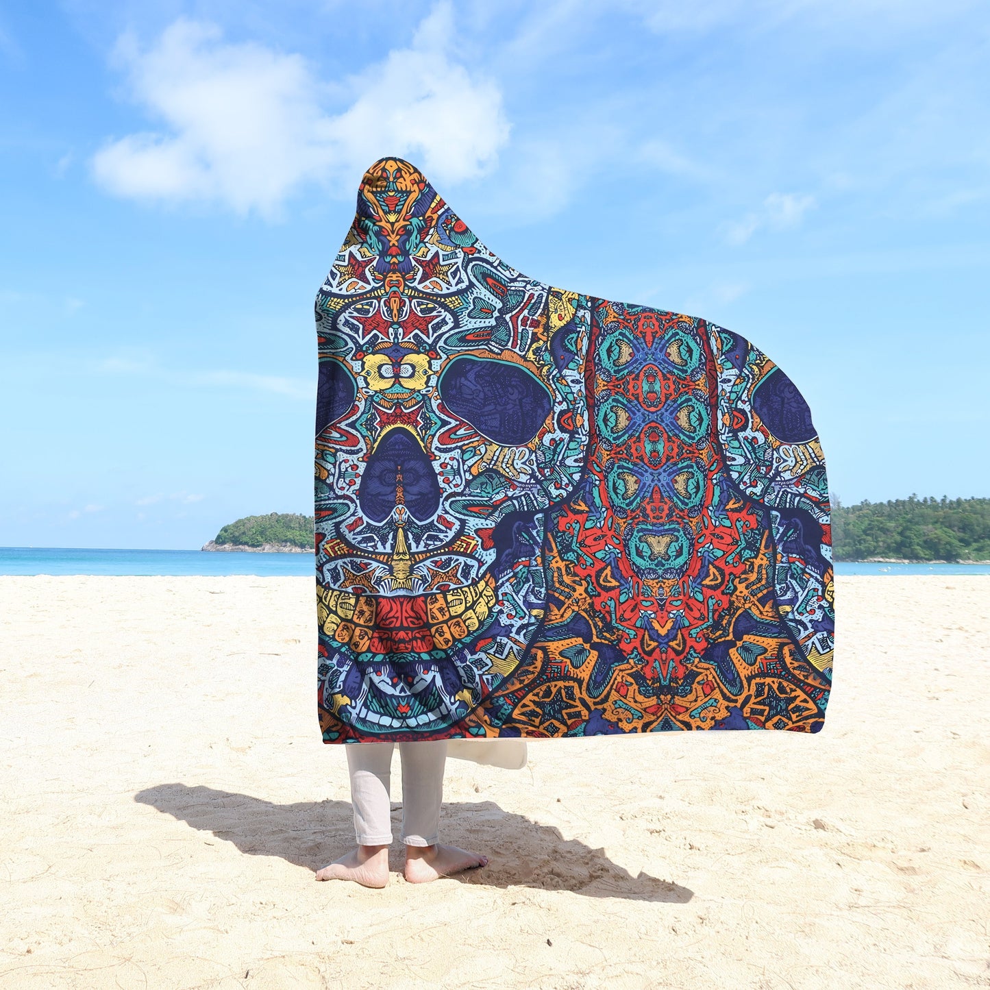 Sugar Skull Hooded Blanket DA081520202