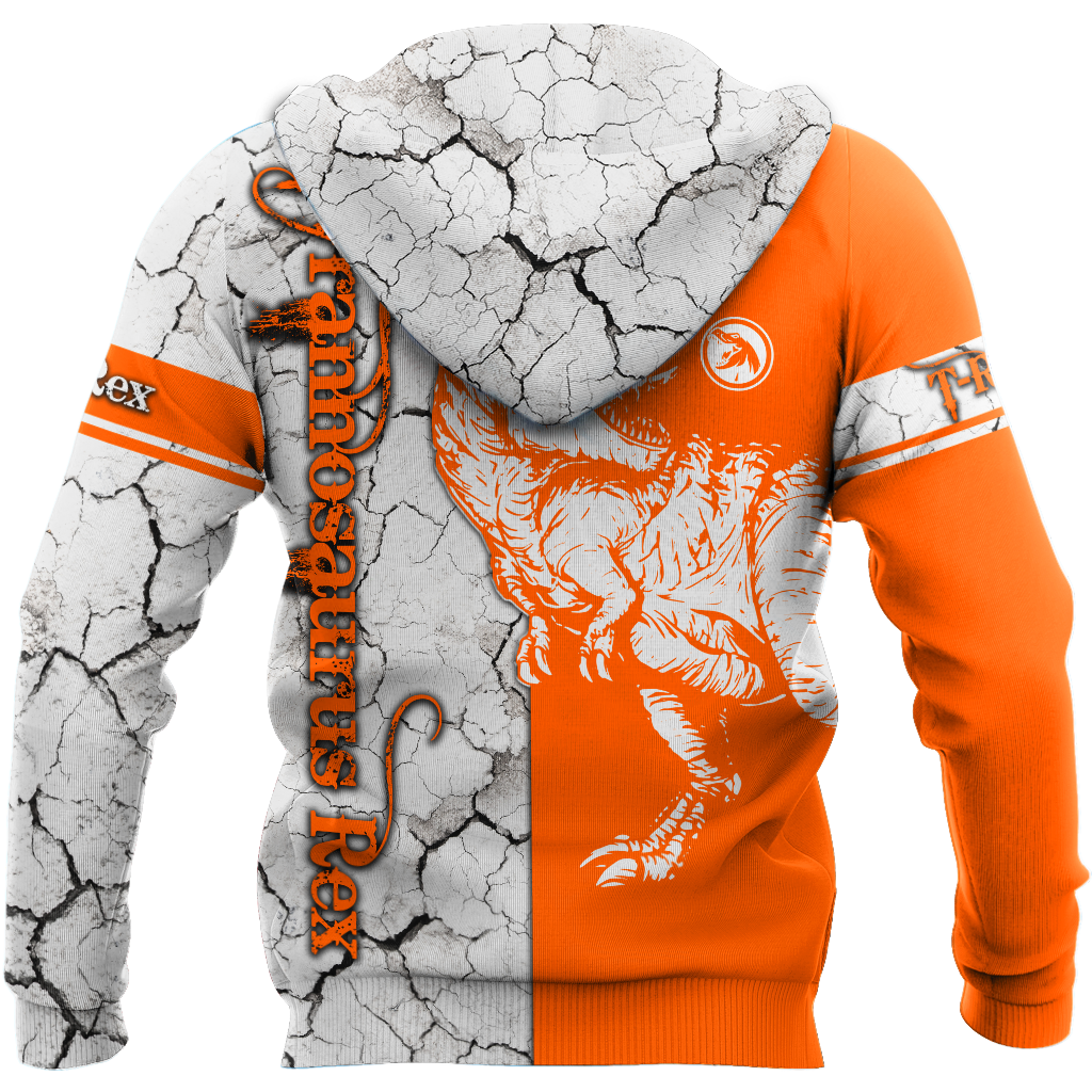 Tyrannosaurus Dinosaur Orange 3D all over printed shirts