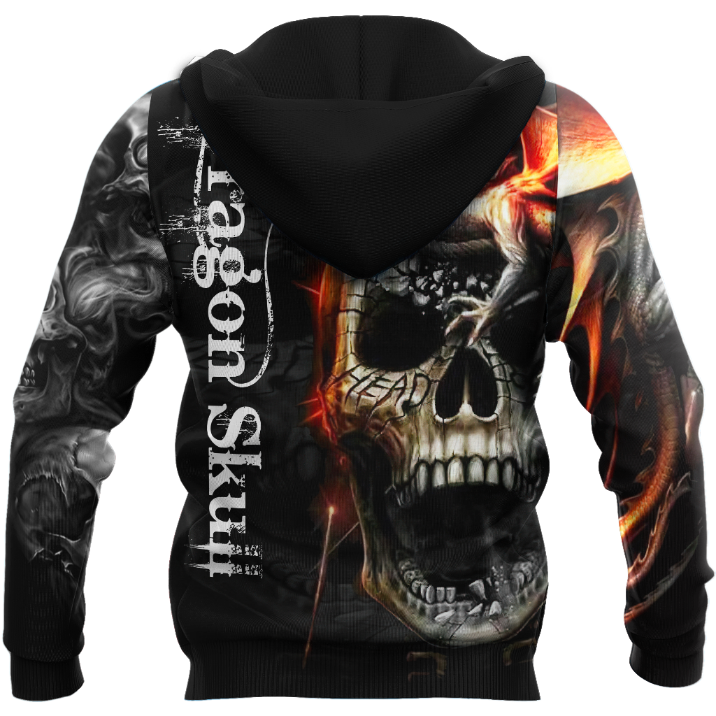 Awesome Dragon On Skull Hoodie For Men And Women MEI