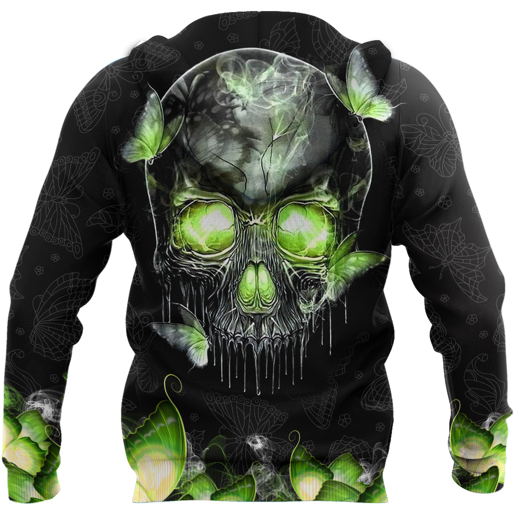 Butterfly Love Skull red 3D all over printed for man and women QB06152001