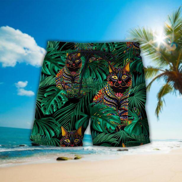 Awesome Cat Combo Hawaii AM072036 - LAM-Apparel-LAM-Short Beach-S-Vibe Cosy™