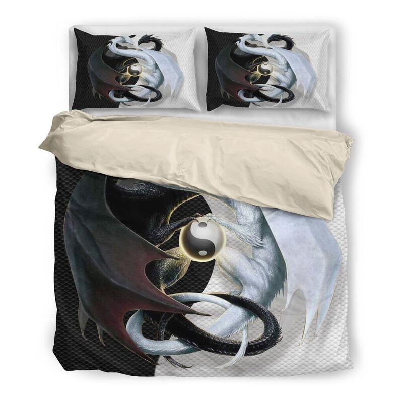 Black & White Dragon Bedding Set KT