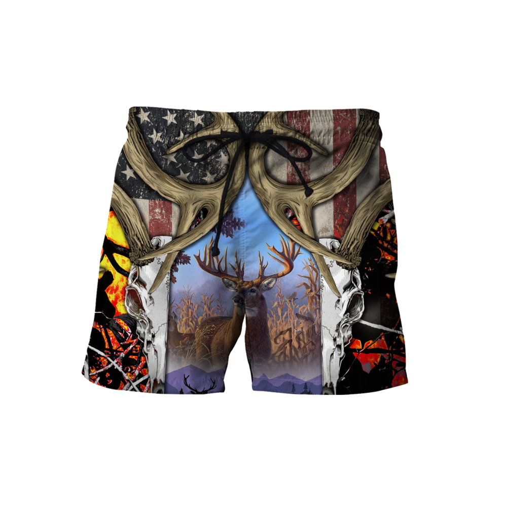 America Flag Hunting Deer Unisex Shirts DA17102001