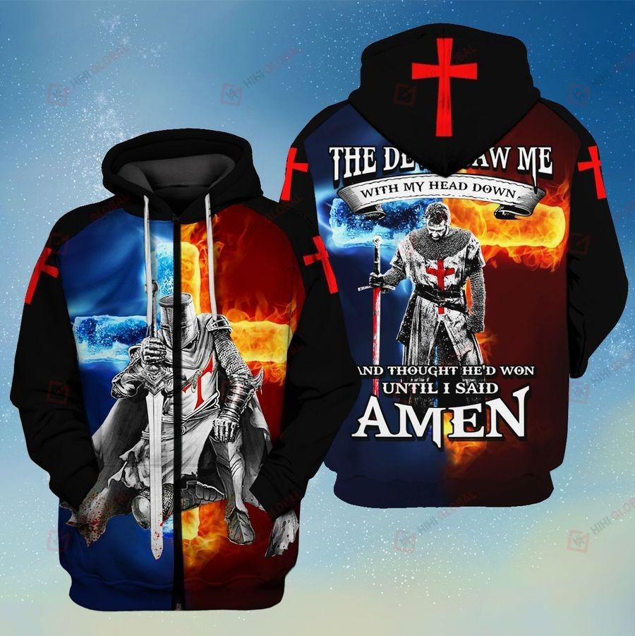Until I Said Amen Knight Templar 3D All Over Printed Shirts For Men and Women TA063001